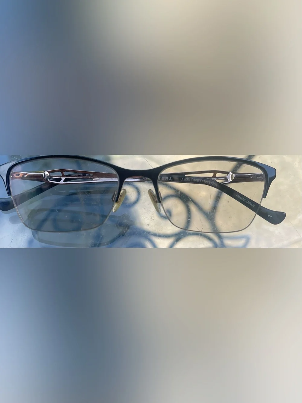 Tura R129 Black Eyeglass Frames Designer Prescription Glasses